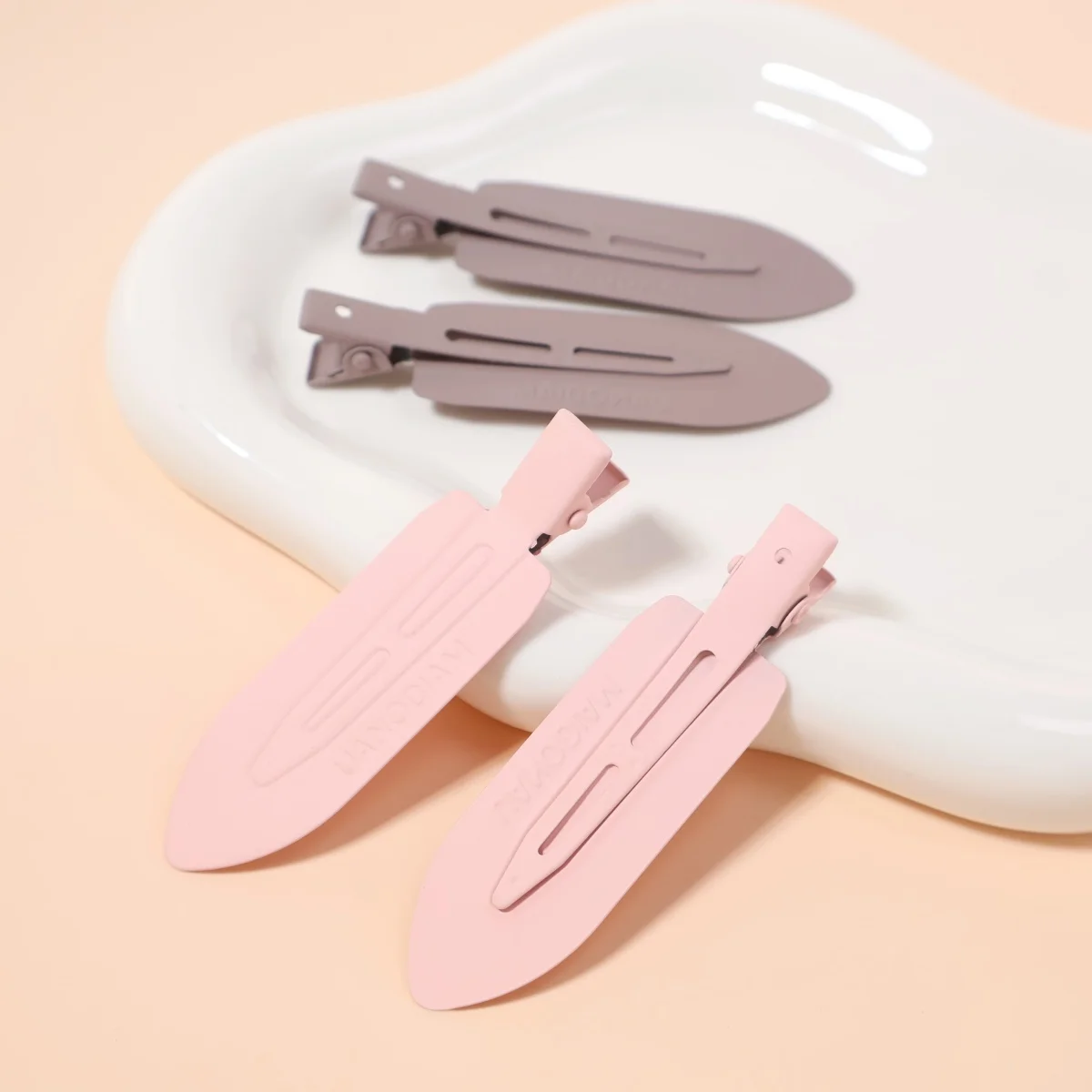 

4 шт., красочные нескользящие заколки для волос, кремовый клей, дизайн, челка, боковые зажимы, зажимы из кожи «утконос», аксессуары для волос