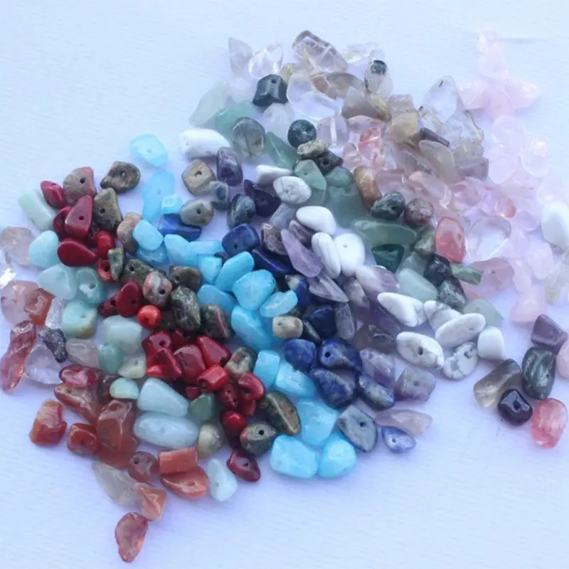 15 Color Assorted Beads Irregular Shaped Natural Chips Kits for DIY Crafts Bracelets Pendant Jewelry Making