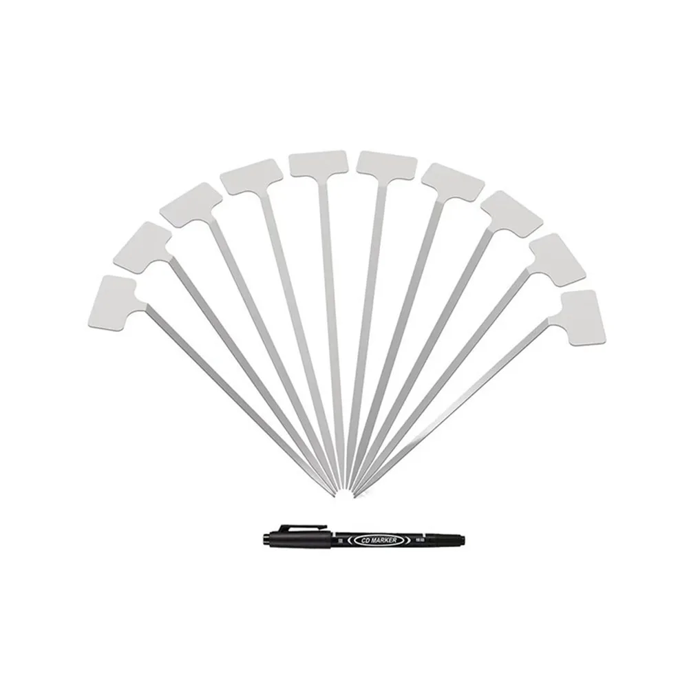 

10PCS Plant Markers Plant Labels For Outdoor Plants Stainless Steel Tags Waterproof Reusable Sign For Garden Plant Nursery