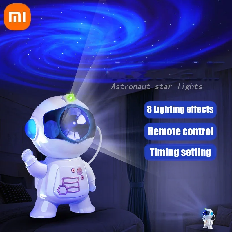 Xiaomi Night Light Astronaut Starry Sky Star Galaxy Projector Rechargeable Colorful Lamp For Children Bedroom Ramadan Decoration