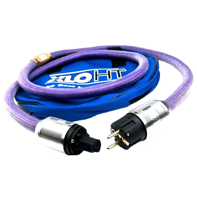 XLO Limited Edition Power Cable OCC HiFi Audio Amplifier AC Power Cord Gold Plated 15A EU / US Power Plugs