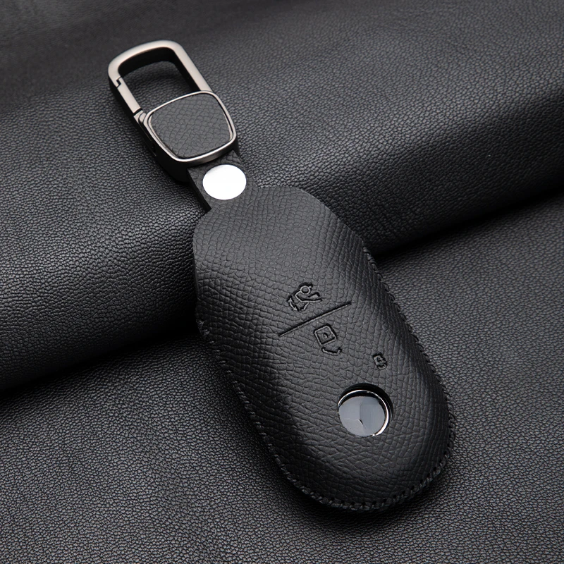 Suitable For Mercedes Benz EQE EQS  Palm Print Skin Leather Car Remote Key Case Cover Multiple Styles and Colors Available