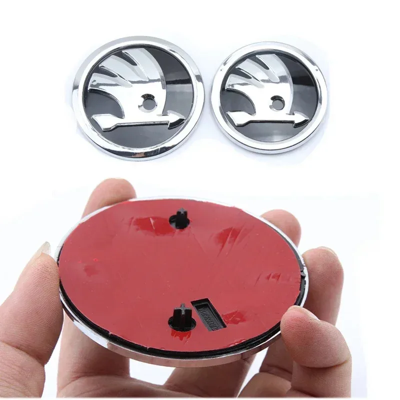 ABS سيارة الجبهة الخلفية شعار ملصق شعار التصميم لسكودا اوكتافيا رابيد فابيا لورا سوبيرب كودياق كاروك استبدال الملحقات #4