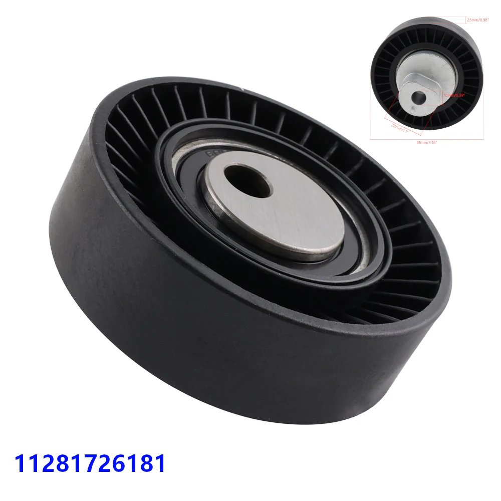 11287841228 Drive Belt Tensioner Idler Pulley Black For BMW E46 E36 E39 X5 Z3 Z4 325i 328i 528i 530i