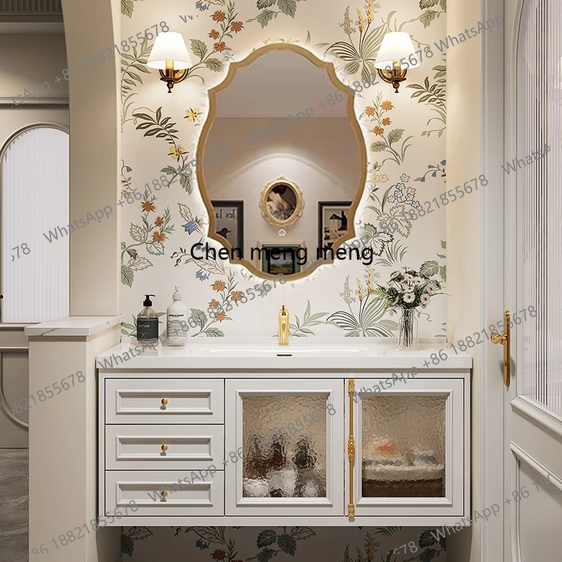 Shower Led Lighting Bathroom Cabinets Multifunction Vanity Drawers Storage Bathroom Wall-mounted Oak Furniture Gabinetti