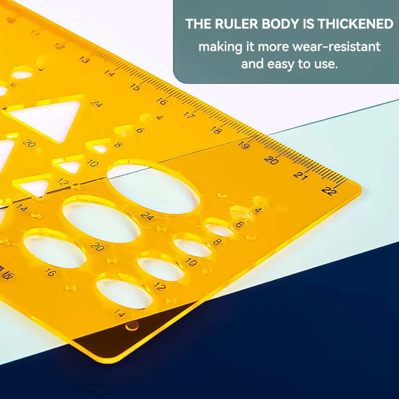 قالب مسطرة قياس مسطرة بيضاوية دائرية 1 مللي متر-51 مللي متر تصميم رسم منزلي متين أثاث مهندس معماري قالب صياغة حاكم #2