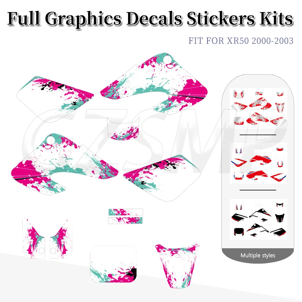 

Motocross Graphics Decals Motorcycle Background Deco Stickers Fit for HONDA XR 50 XR50 2000 -2003 2001 2002