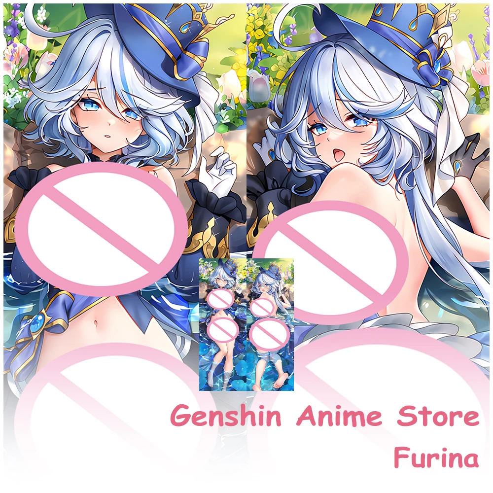 Cosplay Furina Genshin Impact Dakimakura Pillowcase Double Side Sexy Hugging Body Pillow Case Cushion Cover Home Bedding Prop