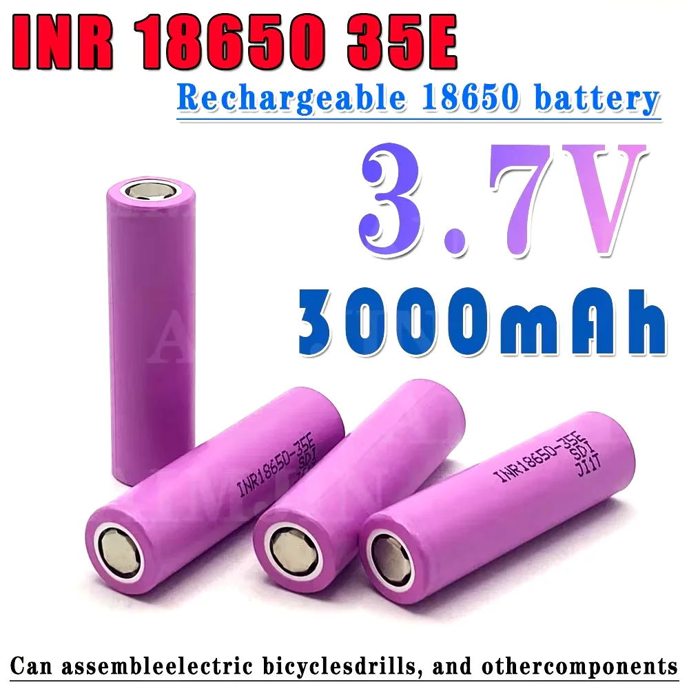 25A High Current 18650 35E 3.7V 3.0Ah Li-ion Rechargeable Battery for Samsung INR18650 DIY Makita Ryobi Battery Flashlight