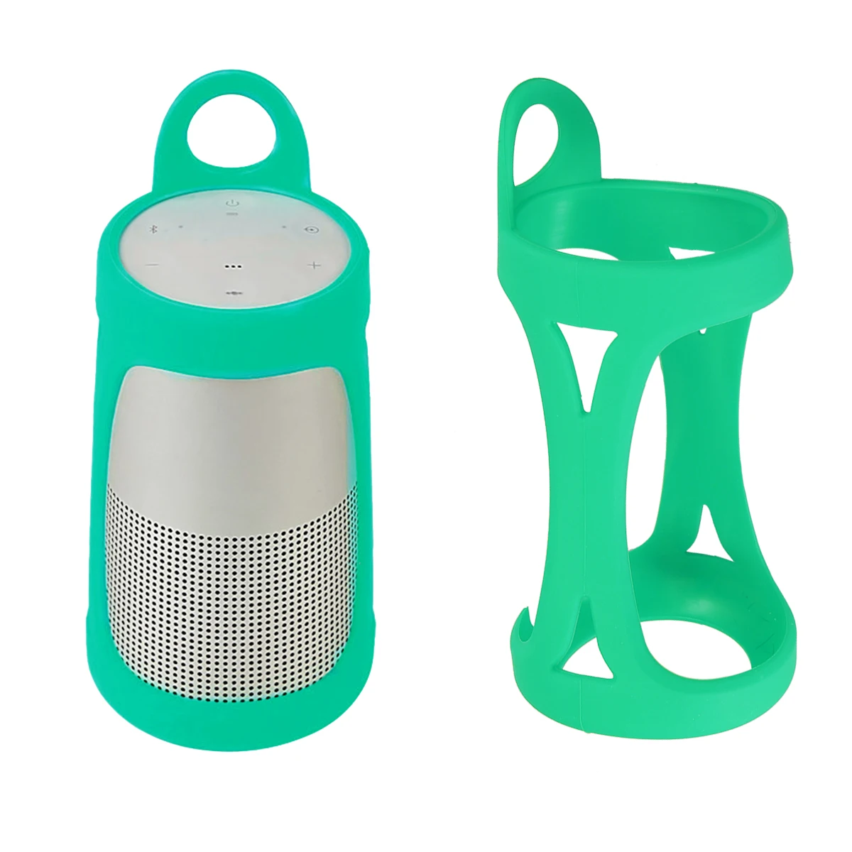 

Silicone Case Soft Speaker Pouch Protective Sleeve Green Color Shockproof Durable Travel Carry Bag Storage Pouch Outdoor