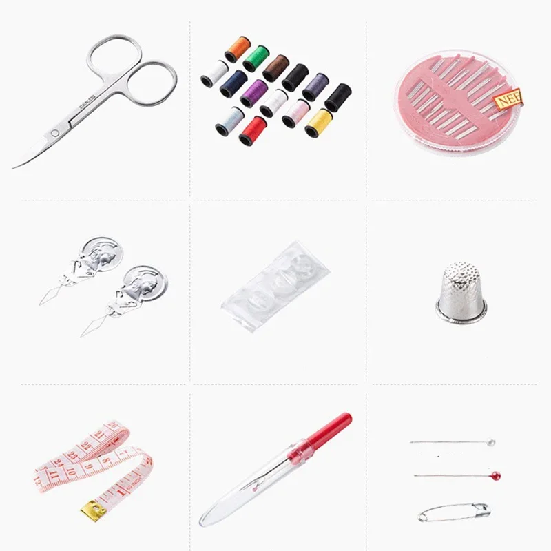 DIY Sewing Tools Kit Portable Travel Stitch Sewing Tool Set  for Hand Stitching Embroidery Thread Needle Sewing Accessories