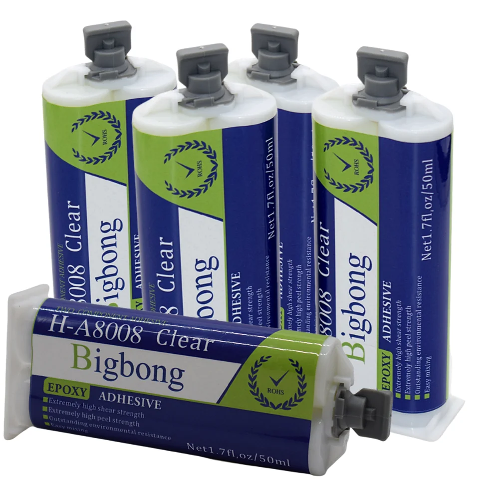 

5 шт. прозрачные эпоксидные двухкомпонентные структурные клеи 1:1 50 мл 5 минут AB клей для дерева, металла, пластика, стекла, керамики, бетона