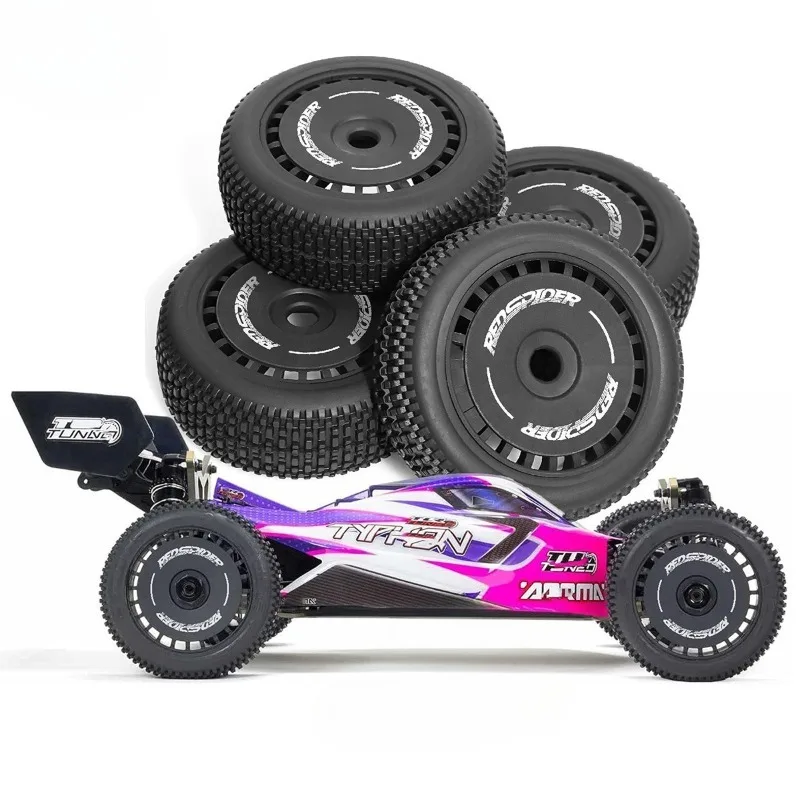 Pneu de véhicule tout-terrain, roue hexagonale de 17mm, 118mm, 1/8, pour voiture RC 1/8 ARRMA Typhon 6s TRXS Jato, 4 pièces