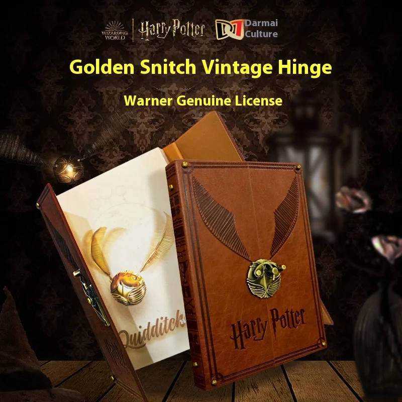 2024 Harry Potter Notebook Golden Snitch Hardcover Hinge Wire Double Tape Hardcover Diary Zinc Alloy Gift Box Surprise Gift