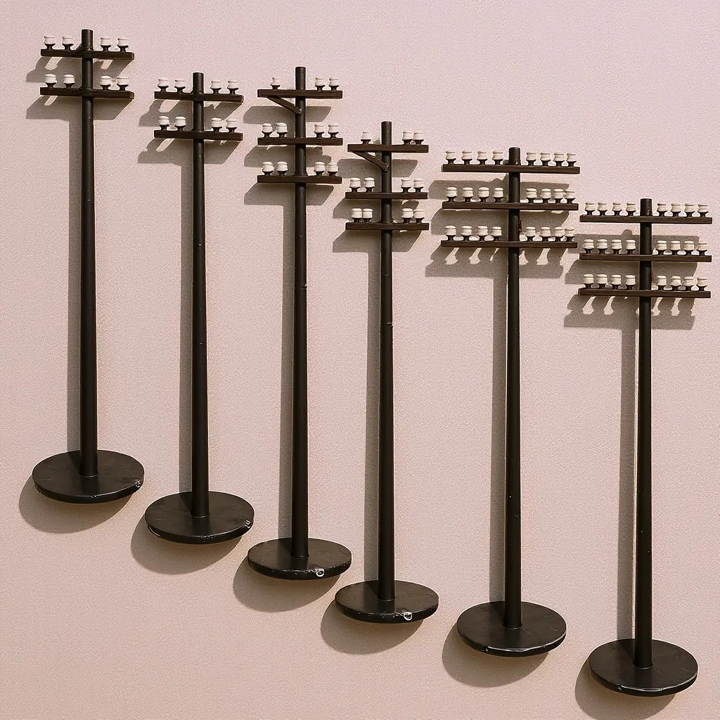 

Набор из 6 миниатюрных пластиковых телеграфных столбов для микроландшафта, декор для песочницы, аксессуары для сада