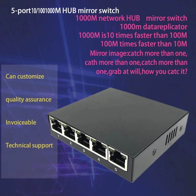 

Oem Hoge Kwaliteit Mini Goedkope Priceule5-port Hub Capture Packet Mirroring Elke Poort Capture Packet Data module