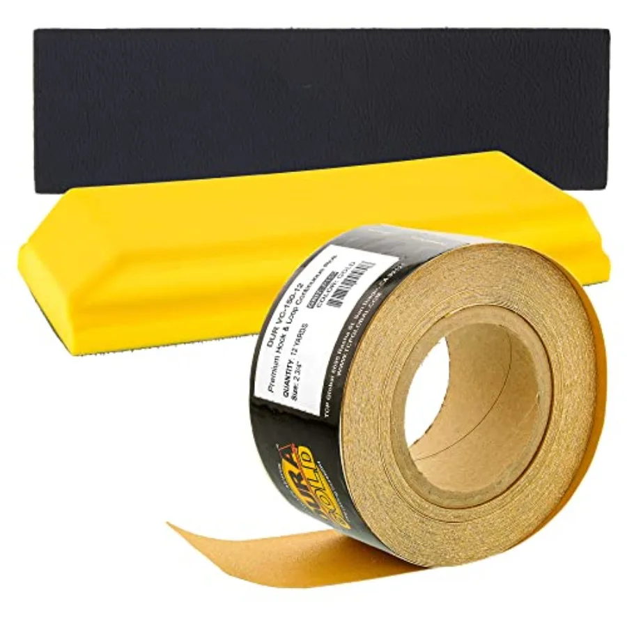

Pro Series Rectangle 10" x 2-3/4" Hand Sanding Block Pad with Hook and Loop Backing and PSA Adapter Pad and 150 Grit Sandpaper