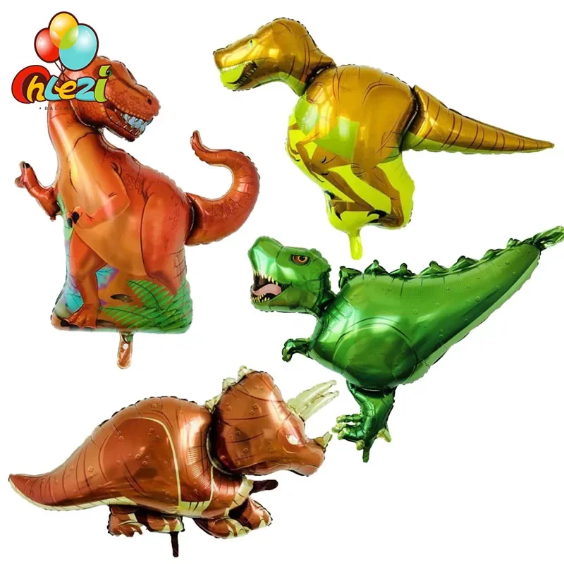 1pc Jurassic Dinosaur Big Size Balloon for Boy's Birthday Party - Tyrannosaurus, Raptors, Triceratops - Baby Shower Helium Globo