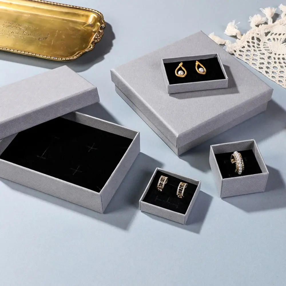 Simplicity Paper Jewelry Box Wear-resisting Fall Prevention Jewelry Organizer Delicate Portable Ring Box