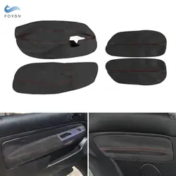 For VW Golf 4 IV MK4 Jetta Bora1998 1999 2000 2001 2002 2003-2005 Only 3 Doors Car Door Handle Armrest Panel Suede Leather Cover