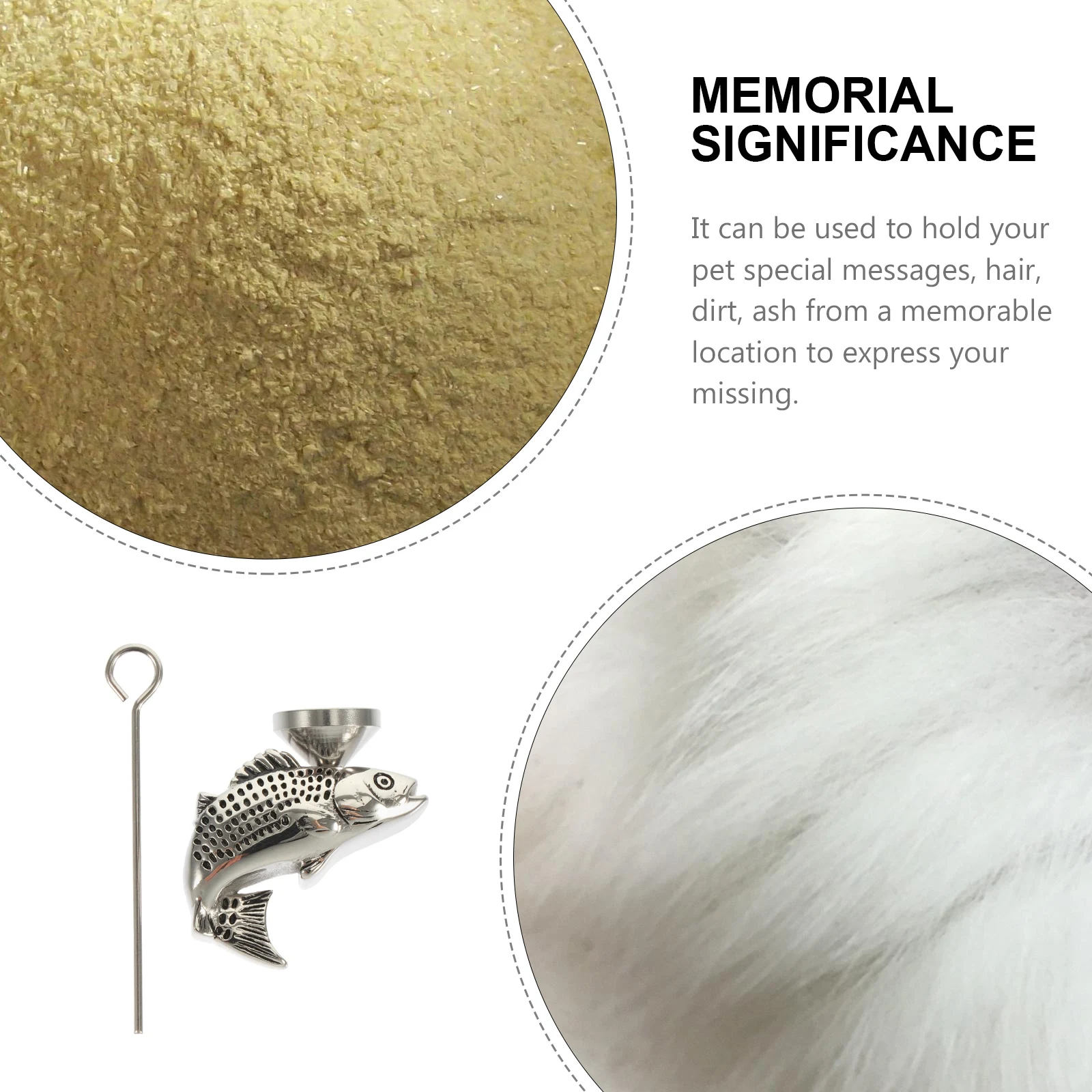 

1 set Fish Shaped Stainless Steel Urn Pendant Bone Ash Can Memorial Necklace For Lover Pet ashes Lightweight Easy Carry Keepsake