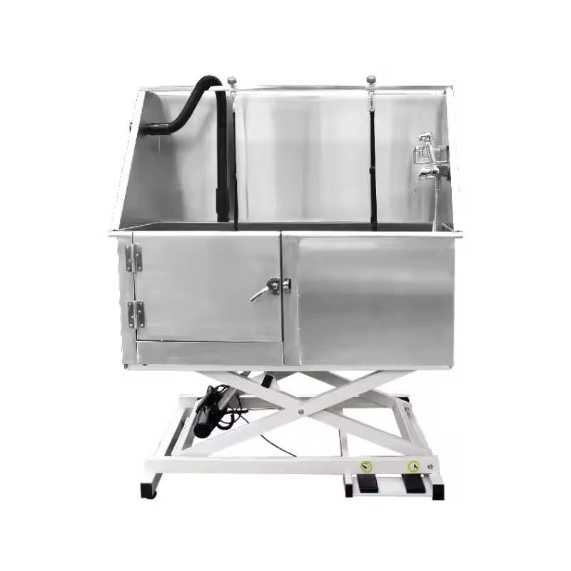 

Electrical Lifting Dog Grooming Tub Stainless Steel Wash Tub with Drainage for Professional Pet Grooming