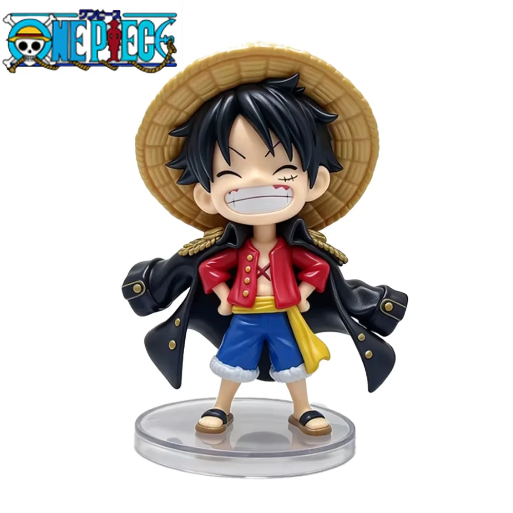 One Piece Anime Figure Confident Smiley Luffy Three Form Face Changing Doll Action Figurine Model Toys Kits