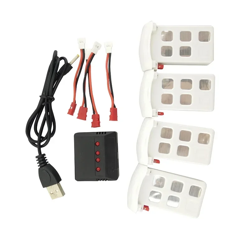 Syma X5UC/X5UW RC Quadcopter Ersatzteile Zubehör 3,7 V 500 mAh batterie * 4 STÜCKE + Usb-ladegerät + Transfer Kabel * 4 STÜCKE