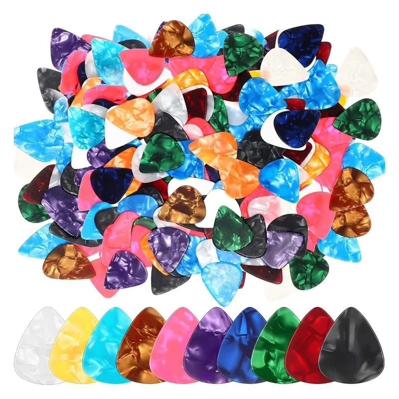 

600 Pcs Guitar Picks Celluloid Guitar Pick Plectrums Guitar Picks For Acoustic Guitar Includes 0.46Mm, 0.71Mm, 0.96Mm Durable