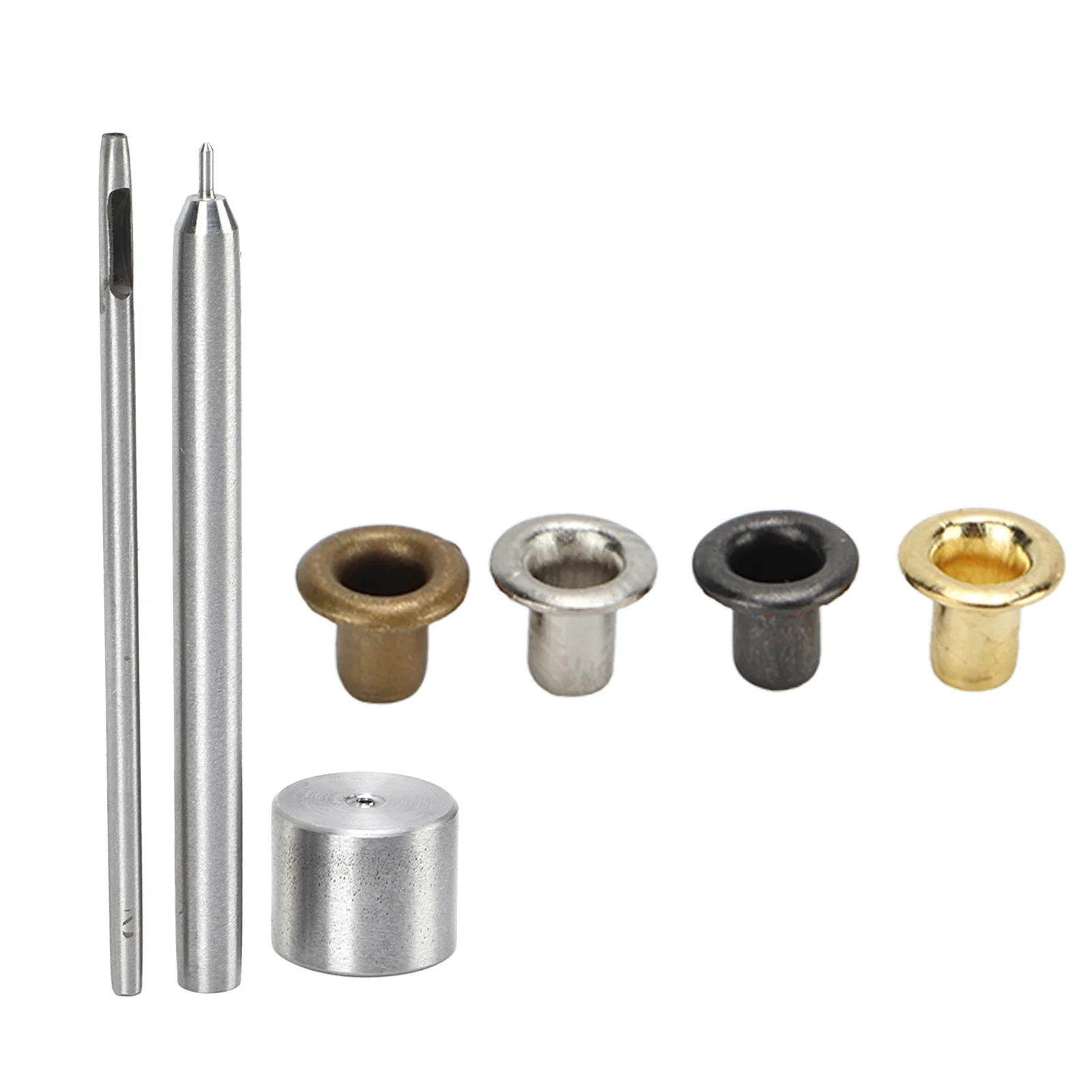 Ösen 2 mm vergoldetes Kupfer-Metall-Ösen-Set, Schnürsenkel, Gürtel, Augenschnallen mit Kunststoff-Aufbewahrungsbox, Mini-Ösen, Öse