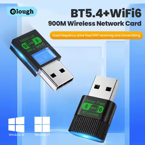 AX900 WiFi 6 Bluetooth 5.4 WiFi USB Adapter Wireless Network Card 2.4G&amp;5GHz Wi-Fi Antenna For PC Win10/11 Driver Free With Light