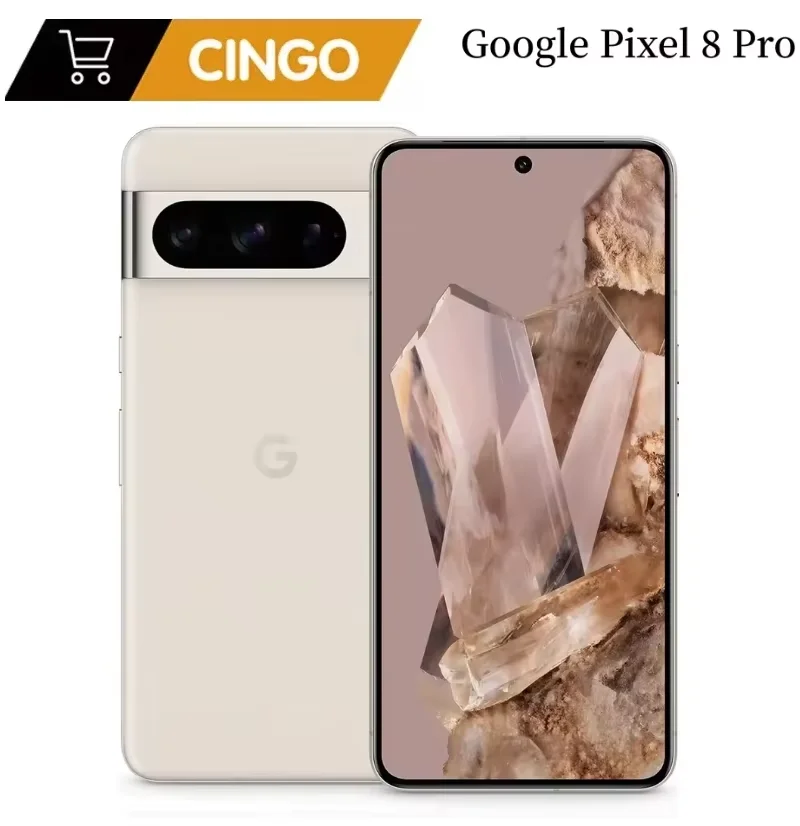 هاتف Google Pixel 8 Pro 128G ROM 5G 8pro يفتح 6.7 بوصة Google Tensor G3 12GB RAM 50MP ومزدوج 48MP ثلاثي
