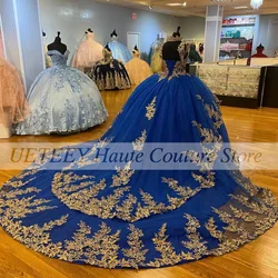 Luxury Royal Blue Quinceanera Dresses For 16 Girl Appliques Beading Princess Ball Gowns Birthday Prom Dress vestidos de 15 años