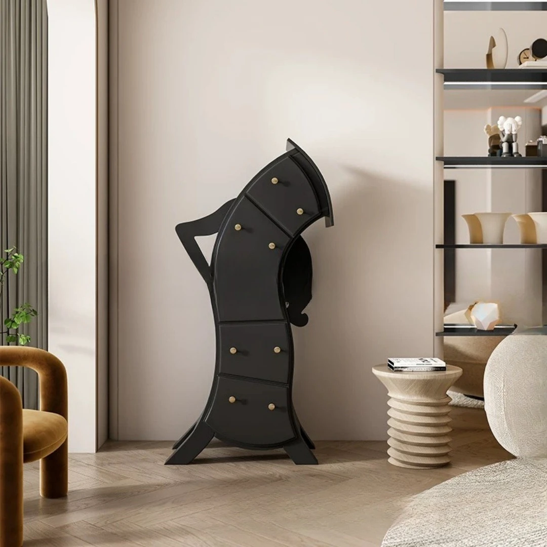 Lichte luxe middeleeuwse woonkamer, gepersonaliseerde ladekast, Scandinavische Amerikaanse speciaal gevormde creatieve slaapkamerkluisjes