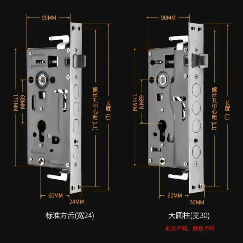 Serratura per porta antieffrazione porta in legno serratura per cancello per uso generale Set di maniglie in acciaio inossidabile serratura