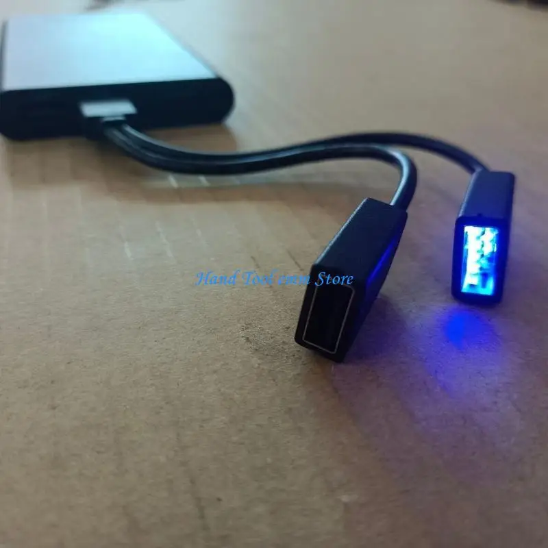H37F USB Splitter Cable Adapter สำหรับรถยนต์, โรงเรียน, สำนักงานการถ่ายโอนข้อมูล