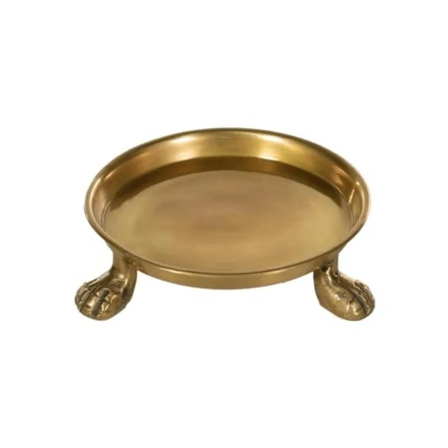 

Round Clawfoot Dish — by Home Collection — Gold — for Home Decor, Candles, Jewelry, Perfume, Cosmetics, and Coffee Table — Size