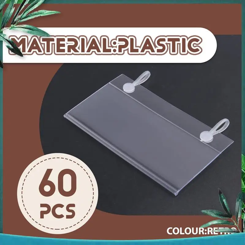 YSS-Plastic Label Holders Price Tag Ticket Hanger Clips With Easy Button Design Lock Closure For Basket Market Grocery