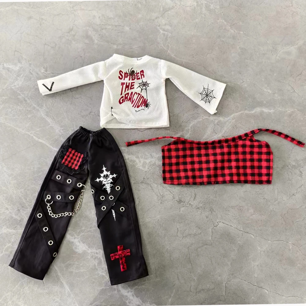 

1/4 Doll's Clothes Suit for 45cm Bjd Doll Hollow Out Thin Top, Pants Dress Up Play House Casual Suit Doll Accessories, No Doll