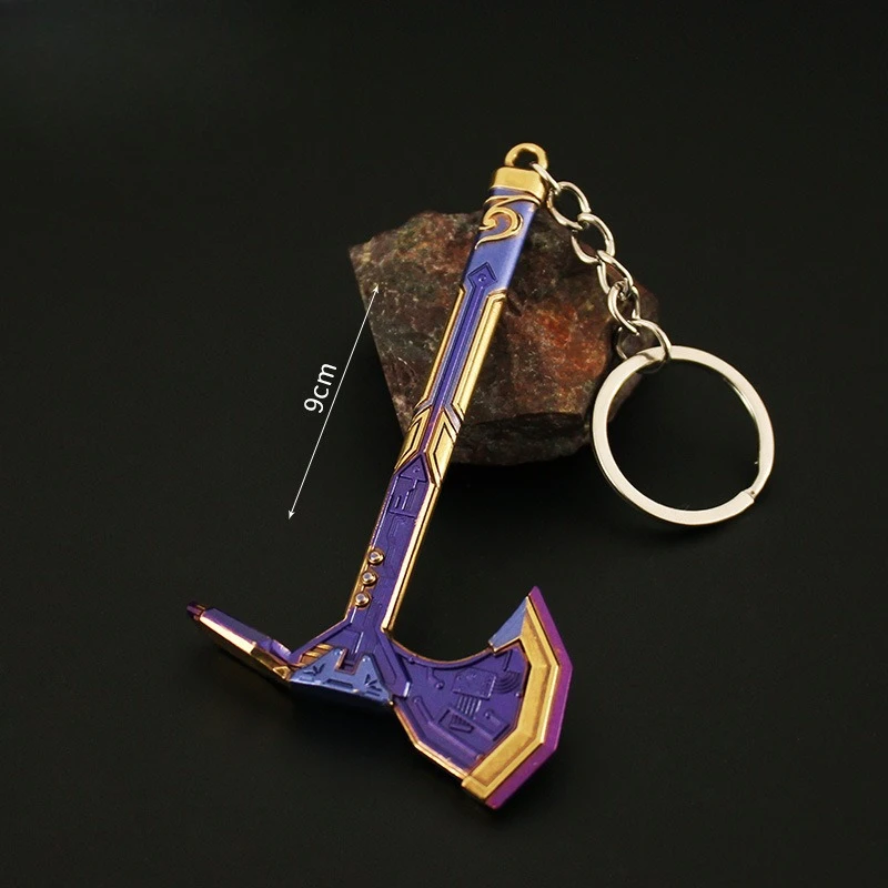 Porte-clés périphériques de jeu Valorant, 9cm/3.54 pouces, modèles d'armes West Future, Mini Borderlands Era Tomahawk, jouets pendentifs, cadeaux pour garçons
