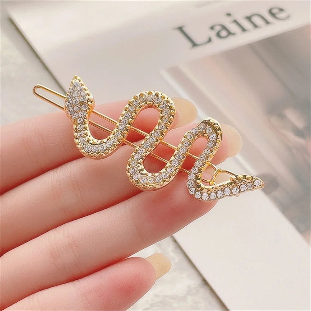 Gothic Metal Snake Shaped Hair Clip Women\'s Side Bangs Hairpins Girls Holder Fashion Punk Barrettes Headwear Hair Accessories