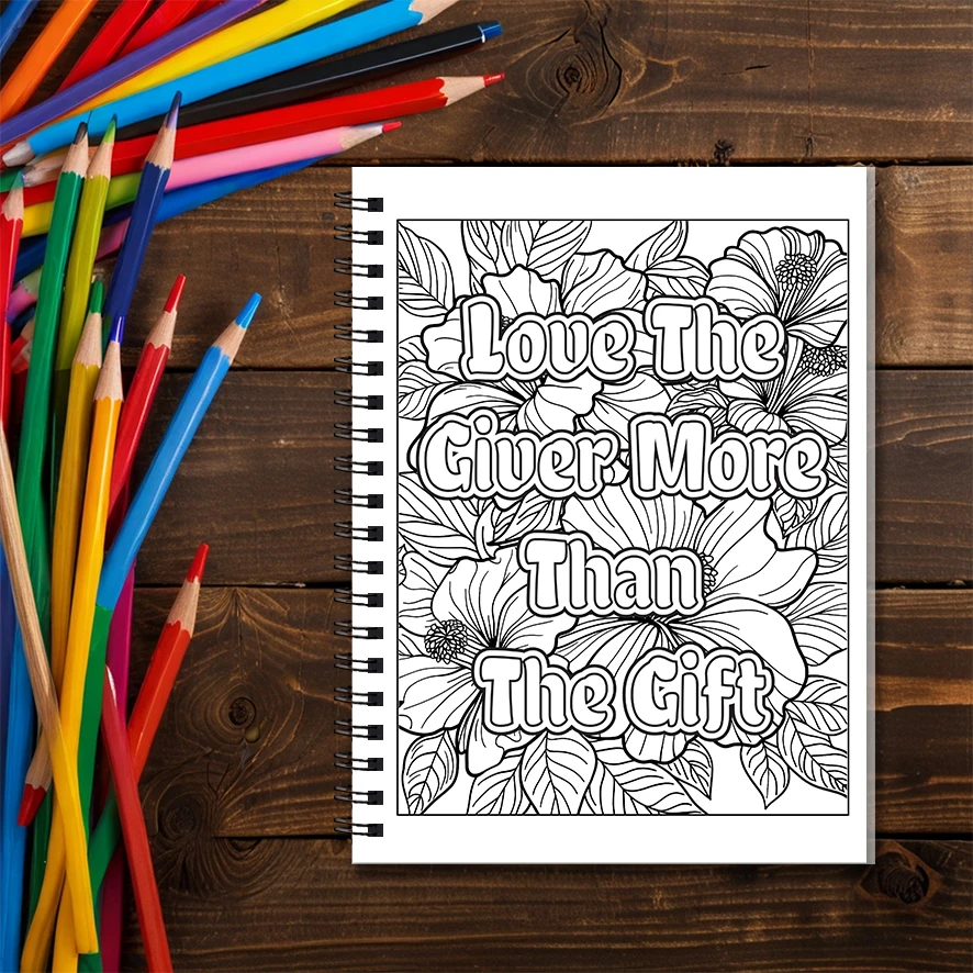 Inspirational Quotes Adult Coloring Book - 8.3x 11.2 Inch 22 Page Coloring Book - Helps Reduce Stress and Ease Emotions