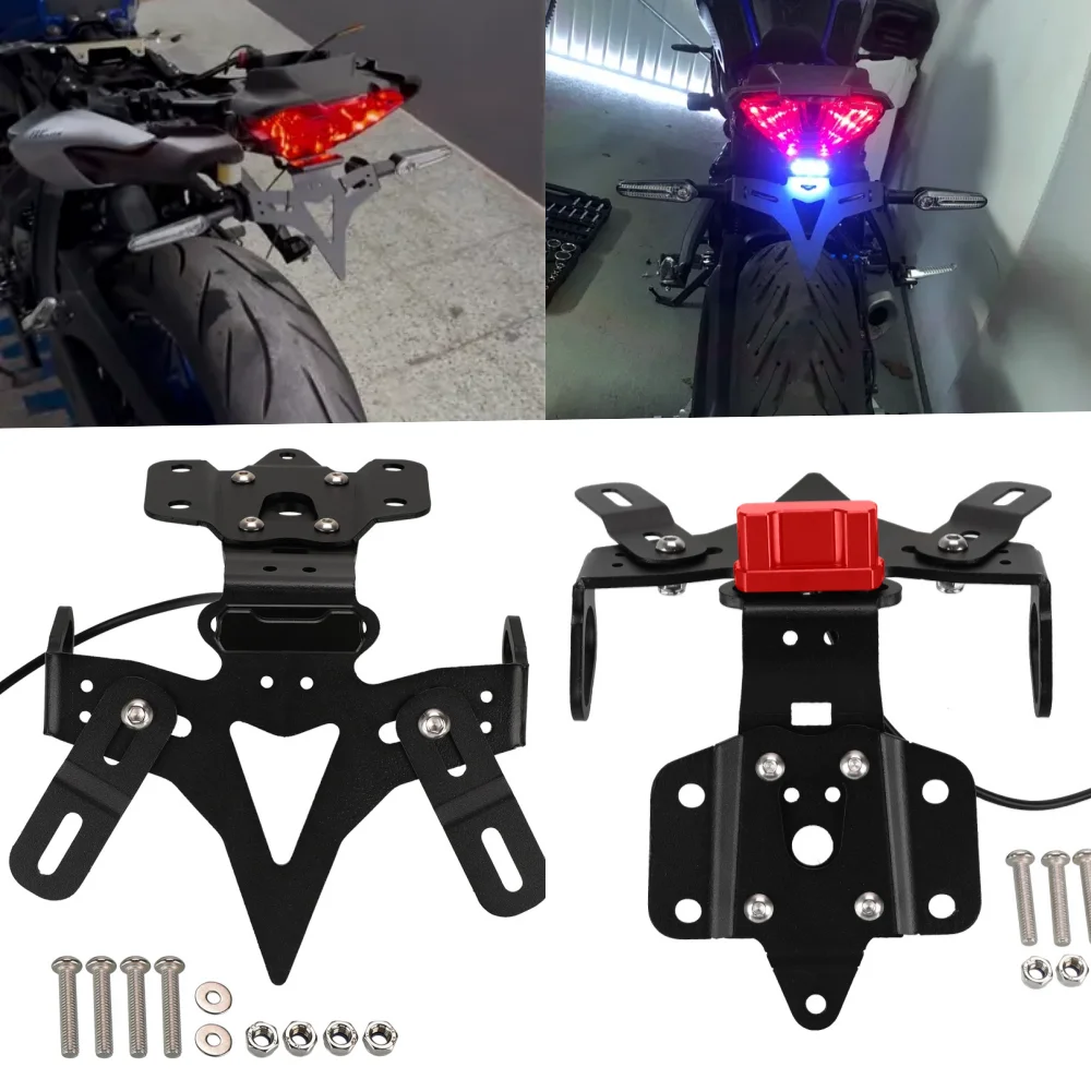 

For Yamaha YZF R7 2021-2024 2023 2022 Motorcycle License Plate Holder Fender Eliminator Registration Bracket MT-07 FZ-07 MT07