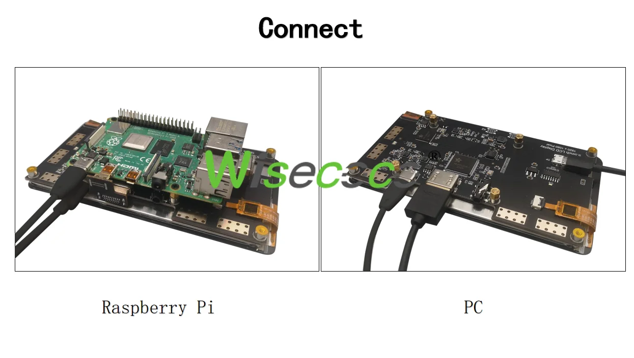 Monitor OLED FHD 5.5 Inci Layar Raspberry Pi Semua Dalam Satu Layar 1920X1080 LCD Layar Sentuh Modul Kotak Permainan Tampilan Port Tipe C