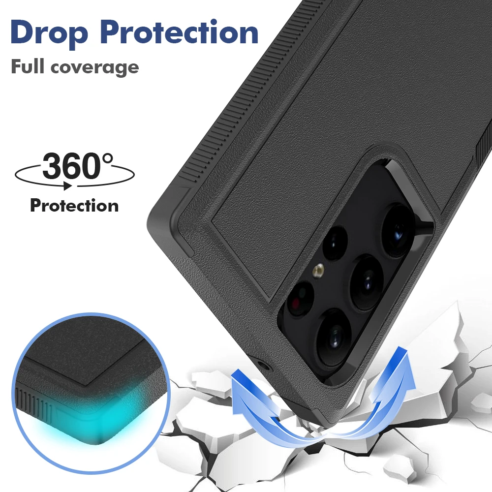 حافظة هاتف هجينة صلبة مضادة للصدمات ، إطار من البولي يوريثان ، غطاء خلفي من البلاستيك الصلب ، سامسونج جالاكسي S23 الترا ، S22 Plus ، S21 ، S20 FE ، 5G #2