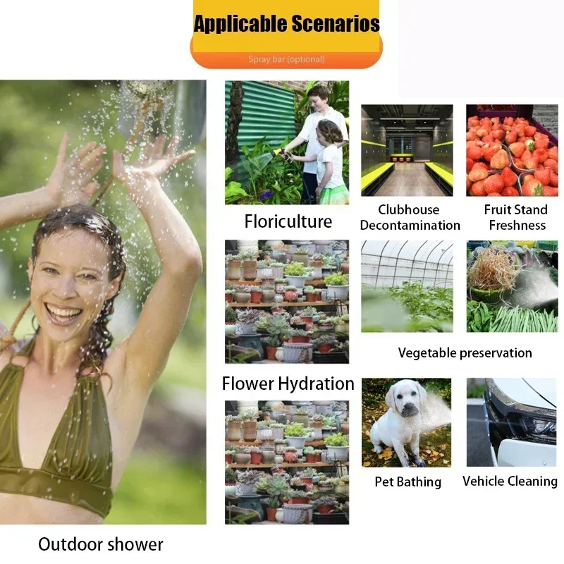 5/8L Car Wash Water Gun,Multi-functional Manual Pneumatic Sprayer for Irrigation Bathing Disinfection,Portable Camping Shower