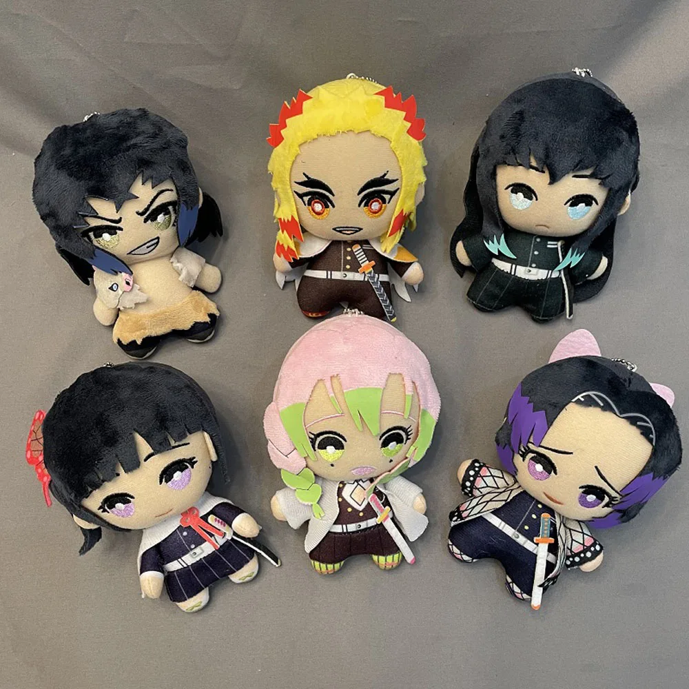 Breloczek pluszowy Demon Slayer 15 cm, japońskie anime Akaza Rui Iguro Obanai Tanjirou Kamado Nezuko, wypchane zabawki, zawieszka, prezent