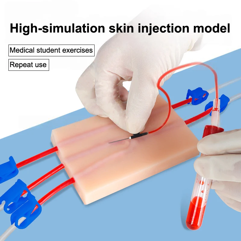 

For Students Nurses Suture Training Model Venipuncture Injection Practice Pad Simulation Human Skin Tear Resistant Portable