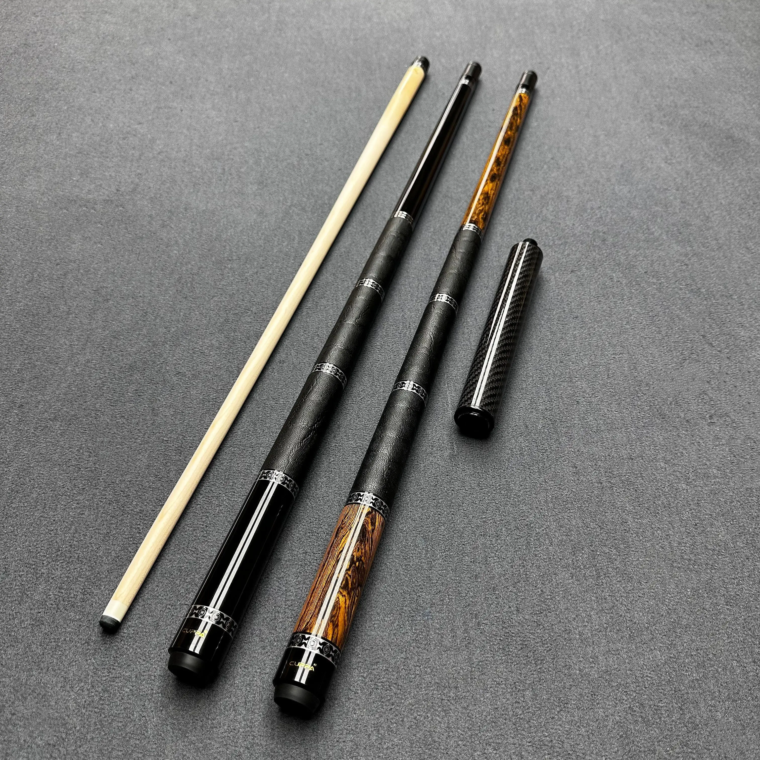 عالية الجودة البلياردو جديلة 1/2 سبليت اليدوية تجمع جديلة عصا 58 بوصة 12.5 مللي متر تلميح قبضة جلدية مع الملحقات