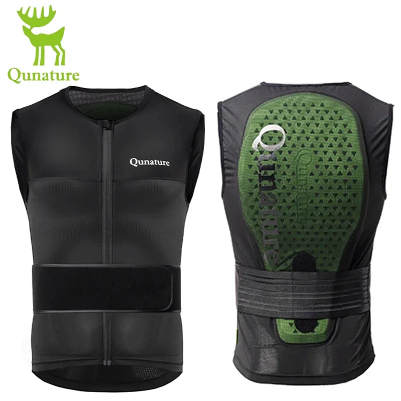 Qunature Adults Ski Vest CE1 Level Anti-Collision Waist Protector Sports EAR Pad Back Protection Vest Anti-Fall Vest Jackets